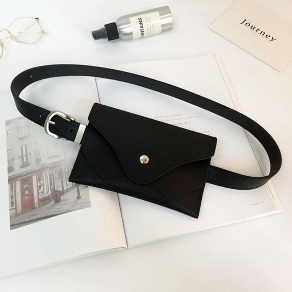 Cherie Loren Accessories - Black Belt with Pouch
